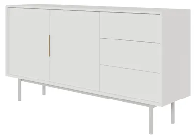 Obrázok produktu pre Selsey Viviaro - Príborník 2-dverový s 3 zásuvkami, biely, 154 cm