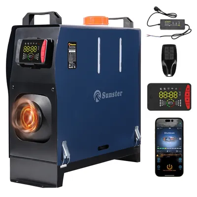 Produktbild von SUNSTER 8KW 230V Diesel Standheizung Universal 12V/24V, mit Bluetooth APP Steuerung, Energiesparend, leiser Betrieb, für Pkw, Lkw, Wohnwagen