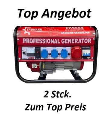 Produktbild von 2 Stck.Stromerzeuger Notstromaggregat 4-Takt 6,5 PS Generator Benzin