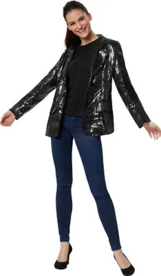 Produktbild von Pailletten-Jackett Damen - schwarz, M