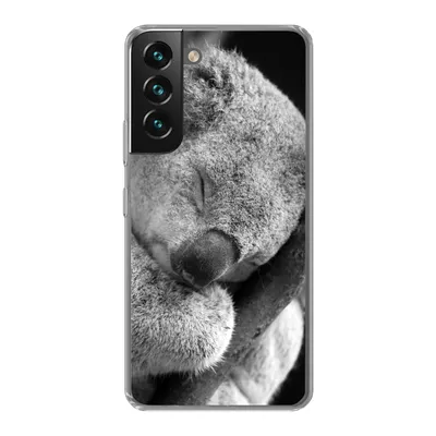 Produktbild von MuchoWow® Handyhülle Schutzhülle Hülle für Samsung Galaxy S22 Schlafender Koala auf schwarzem Hintergrund Silikon Softcase Handy Hülle - Mobiltelefonhülle
