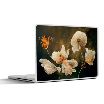 Produktbild von MuchoWow® Laptop Aufkleber Sticker Cover Blumen - Pflanzen - Natur - Illustration 25x18 cm - Laptop-Deko