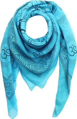 Produktbild von Baumwolltuch - Ganesha blau - schwarz - quadratisches Tuch