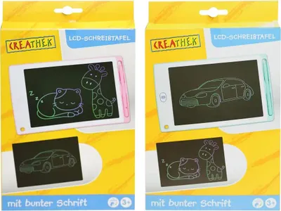 Produktbild von Creathek LCD Schreibtafel - buntes Zeichenbrett für Kinder