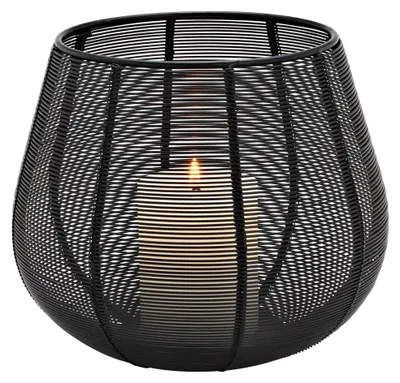 Immagine prodotto di Portacandele in metallo filo nero decorazione da tavolo Ø 20 cm