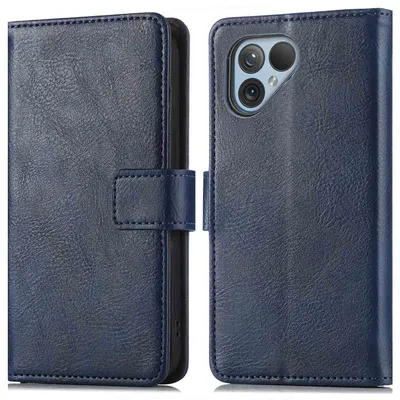 Imagen del producto de Funda Tipo Libro de Lujo para Fairphone 5 - Azul oscuro