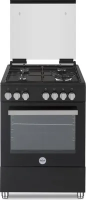 Image de Cuisinière à gaz BERTAZZONI LA GERMANIA PIA60GN, 4 foyers, 10,35 kW, 60 cm, Noir
