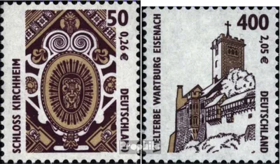 Produktbild von Briefmarken BRD (BR.Deutschland) 2001 Mi 2210R-2211R mit Zählnummer (kompl.Ausg.) postfrisch Sehenswürdigkeiten