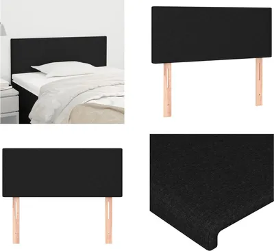 Produktbild von vidaXL Kopfteil Schwarz 100x5x78/88 cm Stoff - Kopfteil - Kopfteile - Bett-Kopfteil - Bettkopfteil