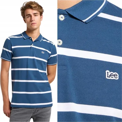 Immagine prodotto di Polo Lee in piqué a manica corta blu M uomo blu M