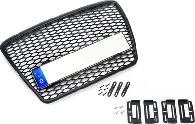 Immagine prodotto di Griglia del radiatore Griglia sportiva Griglia a nido d'ape Portatarga per Audi A6 4F C6 2009-
