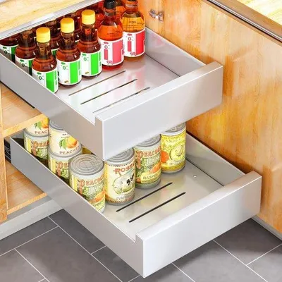 Image de Organisateur de tiroir en acier au carbone pour les placards de cuisine