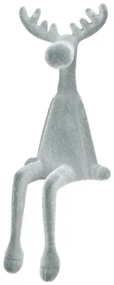 Produktbild von Kantenhocker Elch Weihnachtsdeko Grau 3er Set 31cm, 3 Stück