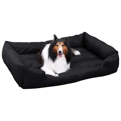 Immagine prodotto di SONGMICS cucce per cani Tessuto Oxford 100 x 28 x 70 cm Cuscino per cani con fondo antiscivolo nero PGW28H