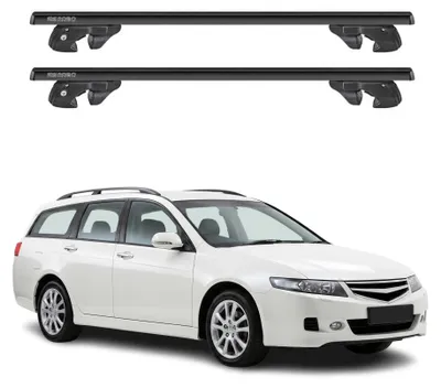 Produktbild von Dachträger Grundtäger für Honda Accord mk7 Kombi 2003-2008 Alu Schwarz 2tlg, KI-generiertes Bild