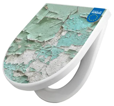 Produktbild von WC Sitz mit Absenkautomatik D Form Motiv Patina Mint [TDW3 12972]