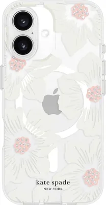 Produktbild von Kate Spade, iPhone 16 MagSafe Hülle Design Stockrose Floral, Transparent