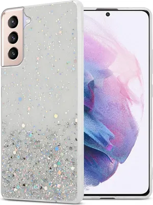 Image de Cadorabo Housse pour Samsung Galaxy S21 PLUS Housse de protection en transparent Housse pour portable TPU Etui Glitter Cover Case Glitter