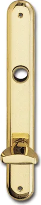 Produktbild von Langschild ELEGANT, WC 90, m. Drehknopf, Messing poliert ÖNORM