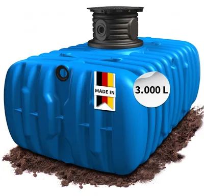 Productafbeelding van 4rain FLAT M vlaktank 3000 L incl. schachtverlenging, AI-gegenereerde afbeelding