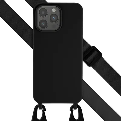 Produktbild von Selencia SilikonHülle mit abnehmbarem Band iPhone 15 Pro Max - Schwarz