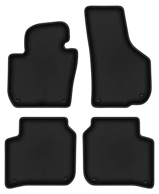 Produktbild von Velours-Fußmatten für Skoda Superb II 2008-2015 (Limousine/Kombi) – 4-tlg, Schwarz, passgenau – Wielganizator DURBAN
