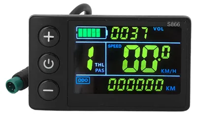 Zdjęcie produktu dla Elektryczny wyświetlacz LCD do roweru, wodoodporny, 5-pinowe złącze, podświetlenie, komputer rowerowy S866, kolorowy ekran
