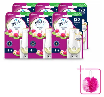 Immagine prodotto di 6 diffusori elettrici profumati Glade - Fragranza "Relaxing Zen" - Confezione risparmio - 6 pezzi