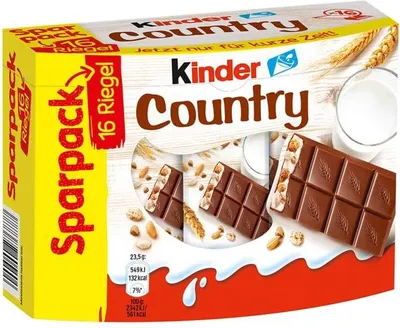 Produktbild von Kinder Country 16er Limited Edition mit Cerealien und Schokolade 376g