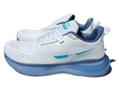 Produktbild von Herren Sneaker Sportschuhe Turnschuhe NBK Laufschuhe Dämpfung Mesh - Weiß/Blau, Gr. 41