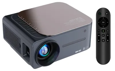 Obrázek produktu pro Domácí kino s projektorem 1080p, video a filmový projektor, WiFi 2,4 GHz/5 GHz, Bluetooth 5.0, Android 9.0 (2 GB + 16 GB), podpora obrazovky o úhlopříčce 200 palců, dekódování videa v rozlišení 8K, bezdrátová synchronizace