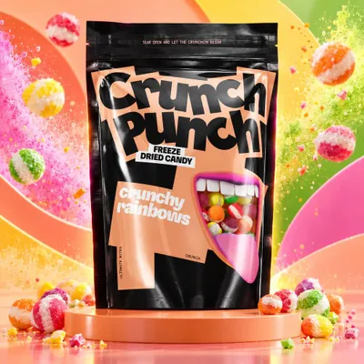 Zdjęcie produktu dla Crunch Punch Liofilizowane cukierki Crunchy Rainbows 100g