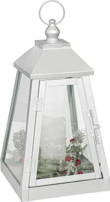 Obrázok produktu pre Kovový lampáš so sviečkou LED, 32 x 17 cm
