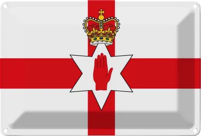 Produktbild von vianmo Blechschild 12x18 cm Nordirland Northern Ireland Flagge Fahne Wappen