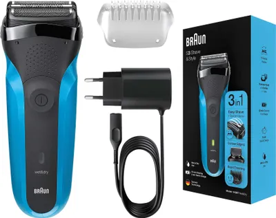 Productafbeelding van Braun Elektrische Scheerapparaat Serie 3, model 310BT, zwart/blauw