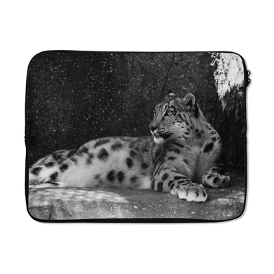 Produktbild von MuchoWow® Laptop Hülle 15 Zoll Panther - Schwarz - Weiß Laptoptasche - Laptoptasche - Sleeve - Rundum-Schutz