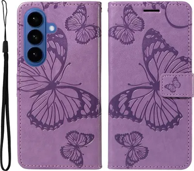 Produktbild von Samsung Galaxy S26 Hülle - Coverup Schmetterlinge Klapphülle - Lila