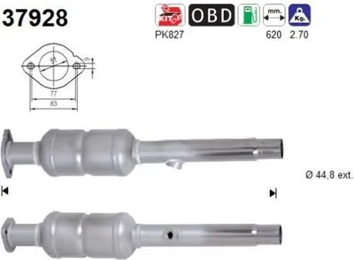 Produktbild von AS Katalysator Kat für VW Golf IV Schrägheck (1J1) 37928