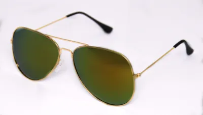 Produktbild von Stylische Brille im Piloten-Design für Damen und Herren, Farbe Gold-Orange