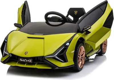 Produktbild von Elektro Kinderauto "Lamborghini Sian" - lizenziert - 12V Akku, 4 Motoren- 2,4Ghz Fernsteuerung, MP3, Ledersitz+EVA-Grün