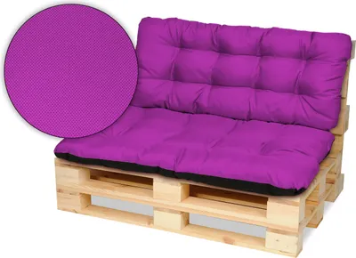 Produktbild von Superkissen24. Palettenkissen Palettenauflagen Sitzkissen - 120x80 cm und Rückenlehne 120x50 cm - Outdoor und Indoor - rosa