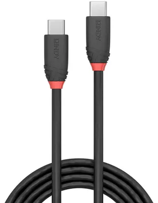 Produktbild von Lindy 36906, 1 m, USB C, USB C, USB 3.2 Gen 1 (3.1 Gen 1), 10 Gbit/s, Schwarz