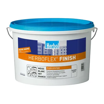 Produktbild von Herbol Herboflex Finish seidenmatt, Farbe, Fertig gemischt, Weiß, Seidenmatte Oberflächenbehandlung, Weiß, Auf Wasserbasis