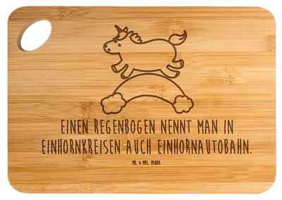 Produktbild von Mr. & Mrs. Panda Schneidebrett Einhorn Regenbogen - Transparent - Geschenk, Brett, Glitzer, Erwachsenwerden, vesperbrett, Frühstücksbrettchen, Einhornpower, Unicorn