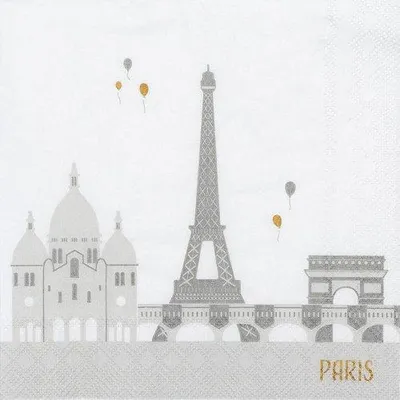 Produktbild von Räder Design Cocktailserviette Stadtsilhouette Paris (20-teilig)