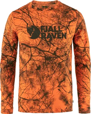 Produktbild von Fjällräven Värmland Wool LS Shirt 86673 orange multi camo Baselayer Longsleeve 2XL