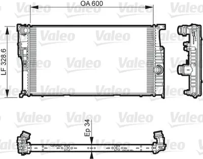 Produktbild von VALEO 735612 Kühler Wasserkühler Motorkühler für BMW 3 Touring (F31) 3 Limousine (F30, F80) 4 Gran Coupe (F36) 3 GT (F34) 4 Coupe (F32, F82)