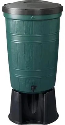 Immagine prodotto di Serbatoio di raccolta dell'acqua piovana da 200 litri, con coperchio e rubinetto