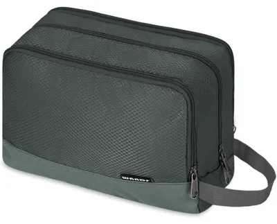 Produktbild von Kulturbeutel Reise Toilettenorganizer Grau für Damen und Herren, wasserabweisend, 24x15x12 cm
