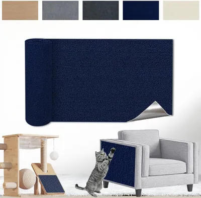Image de Tapis griffoir pour chats, adhésif, 40 x 200 cm, protection anti-rayures pour meubles